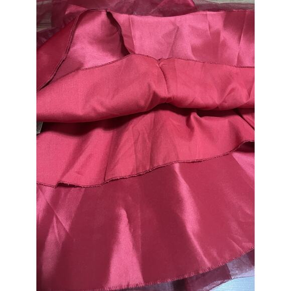 KaQinini Red Dress Girl Size 6 Satin and Tulle Bow In The Back - Picture 7 of 8